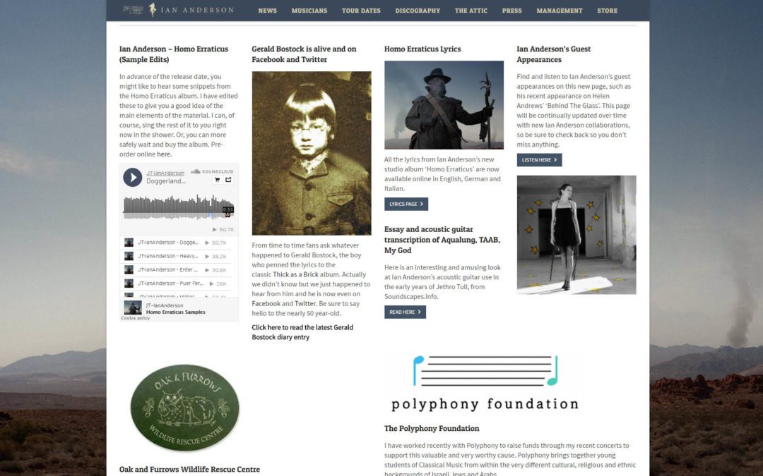 Helen on Jethro Tull website